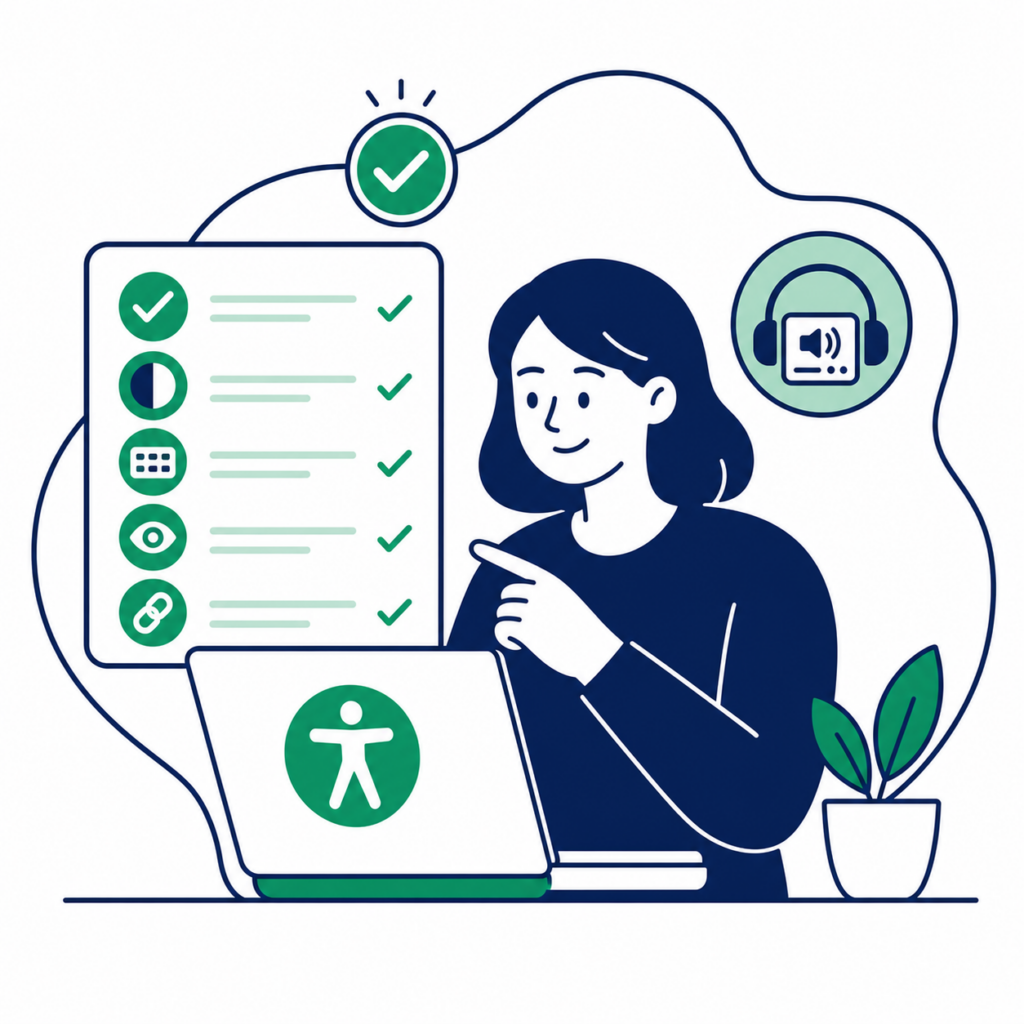 Accessibility audit services icon representing manual WCAG 2.2, ADA, and Section 508 testing