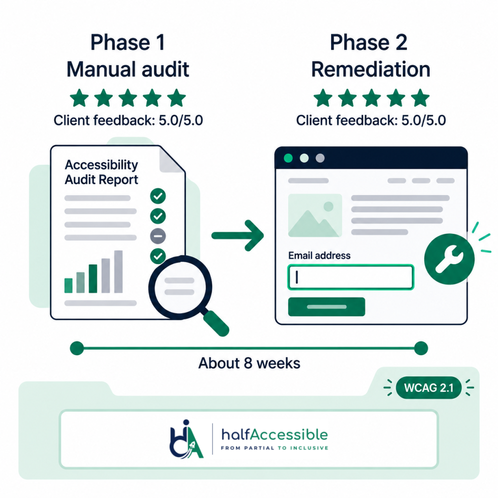 Website Accessibility Audit & Remediation: An 8-Week, Two-Phase Fix
