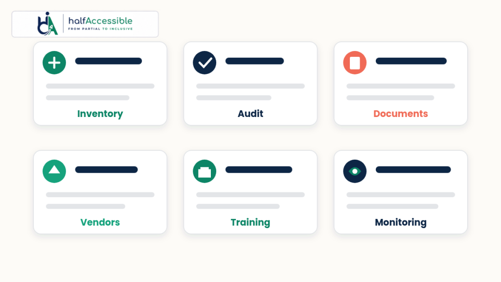 Public-sector accessibility governance checklist for the DOJ Title II deadline: inventory, audit, documents, vendors, training and monitoring