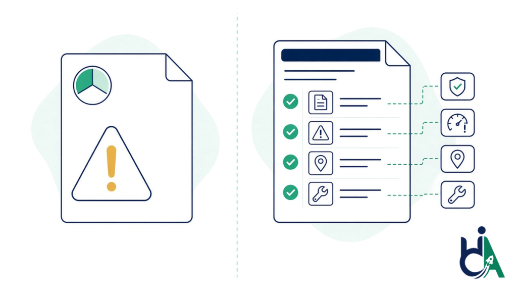 Sample accessibility audit report fields buyers should demand before hiring